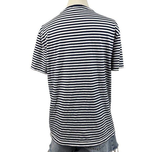 Polo Ralph Lauren Top Women's Large Crew Neck Short Sleeve T-Shirt Logo Stripe - Picture 4 of 12